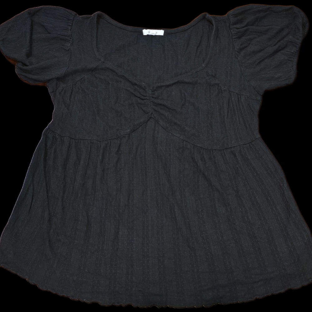 Maurices Women's S, Black Baby-doll Knit Top: Casual, Whimsigoth
